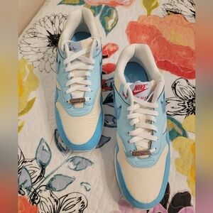 NIB Nike Men's Air Max 1 Puerto Rico in Blue Gale, New Release June 2023